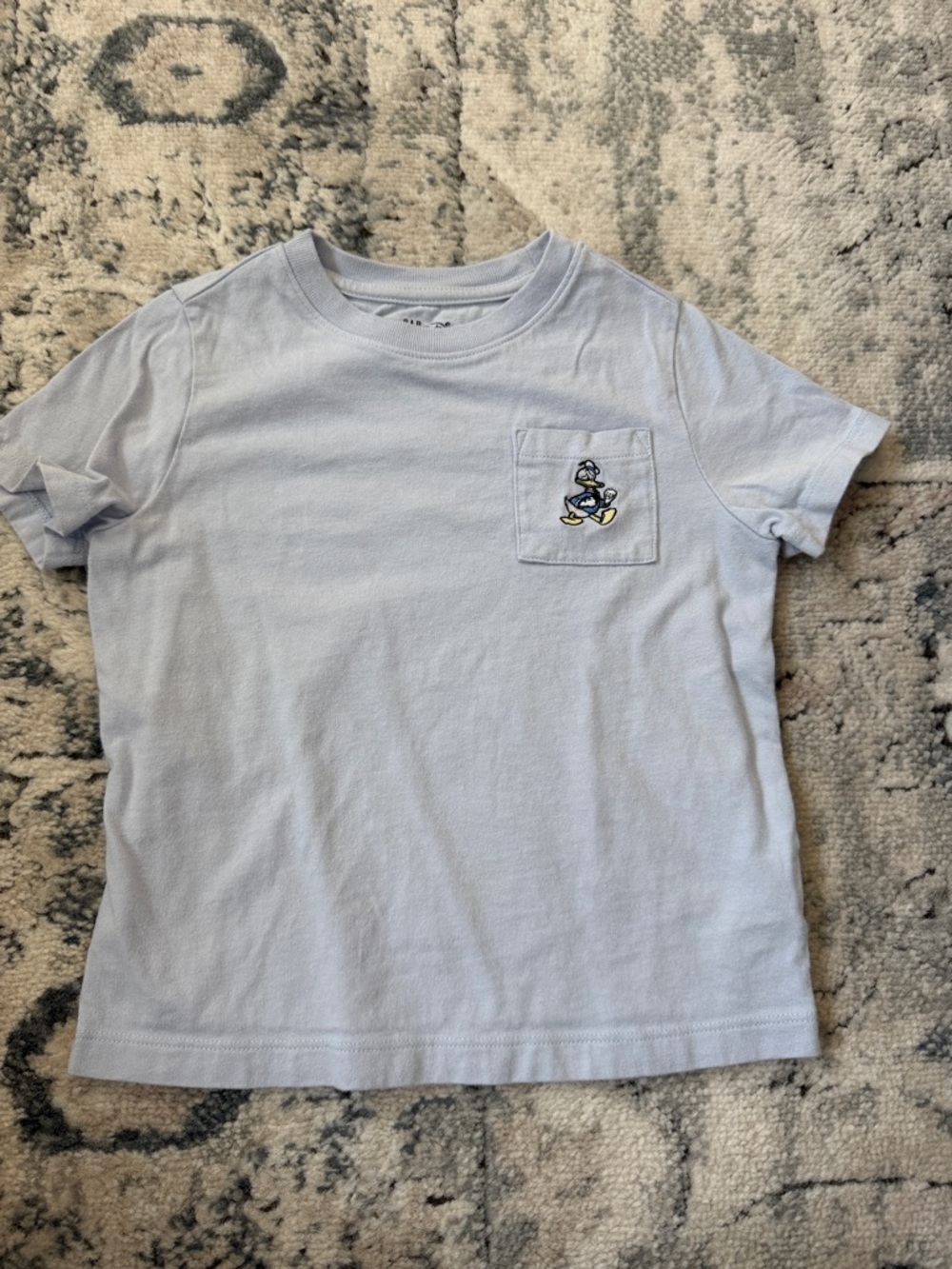 GAP Light Blue Short Sleeve Pocket Tee with Duck Patch